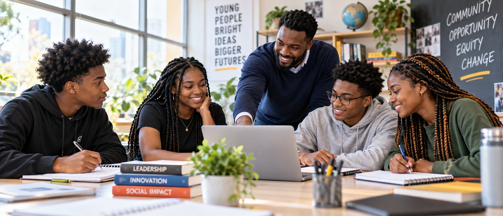 Youth learning, growing, and being encouraged for positive achievement
